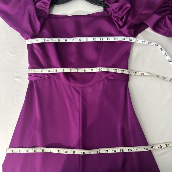 NWT $795 Sachin & Babi [ 2 ] Square‎ Neck Bryant Gown in Sparkling Grape Purple - Picture 5 of 15